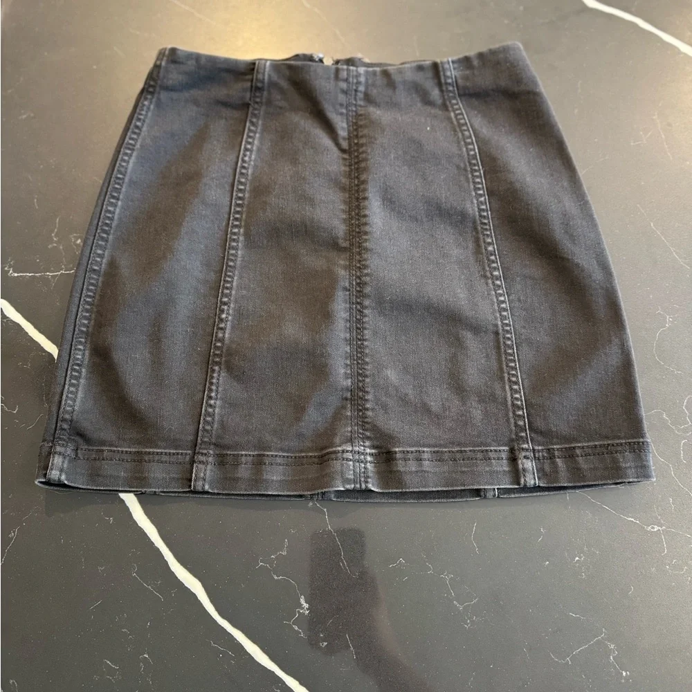 Free People Charcoal Mini Skirt